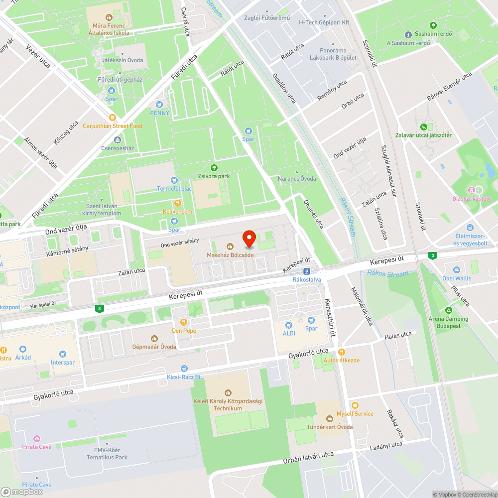 Kivilágítatlan járdaszakasz csúszós lépcsőkkel bejelentés helye