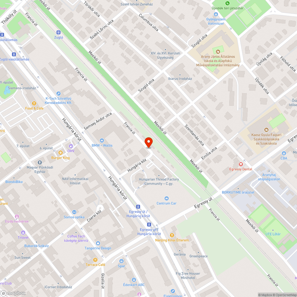 kátyú bejelentés helye