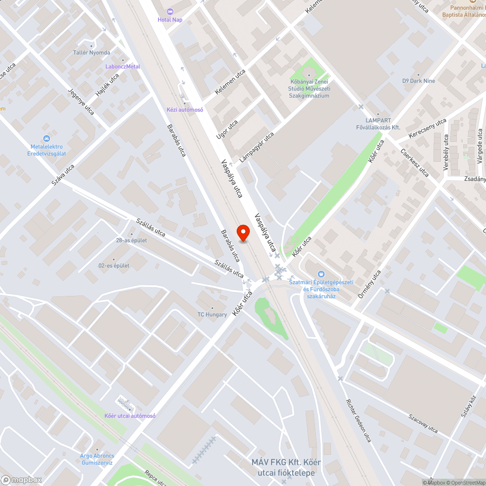 Kidőlt MÁV kerítés bejelentés helye