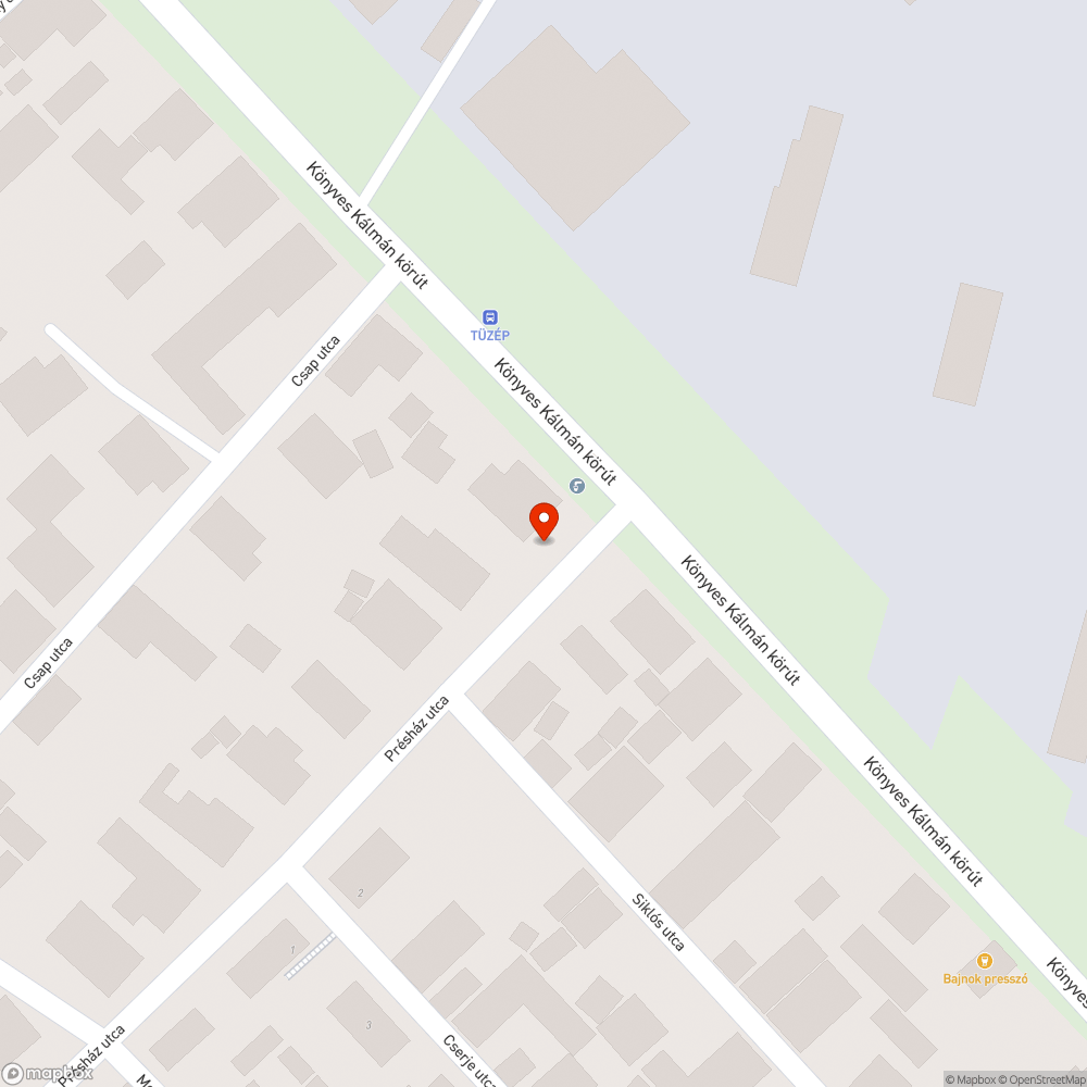 Nem működő utcai lámpa bejelentés helye