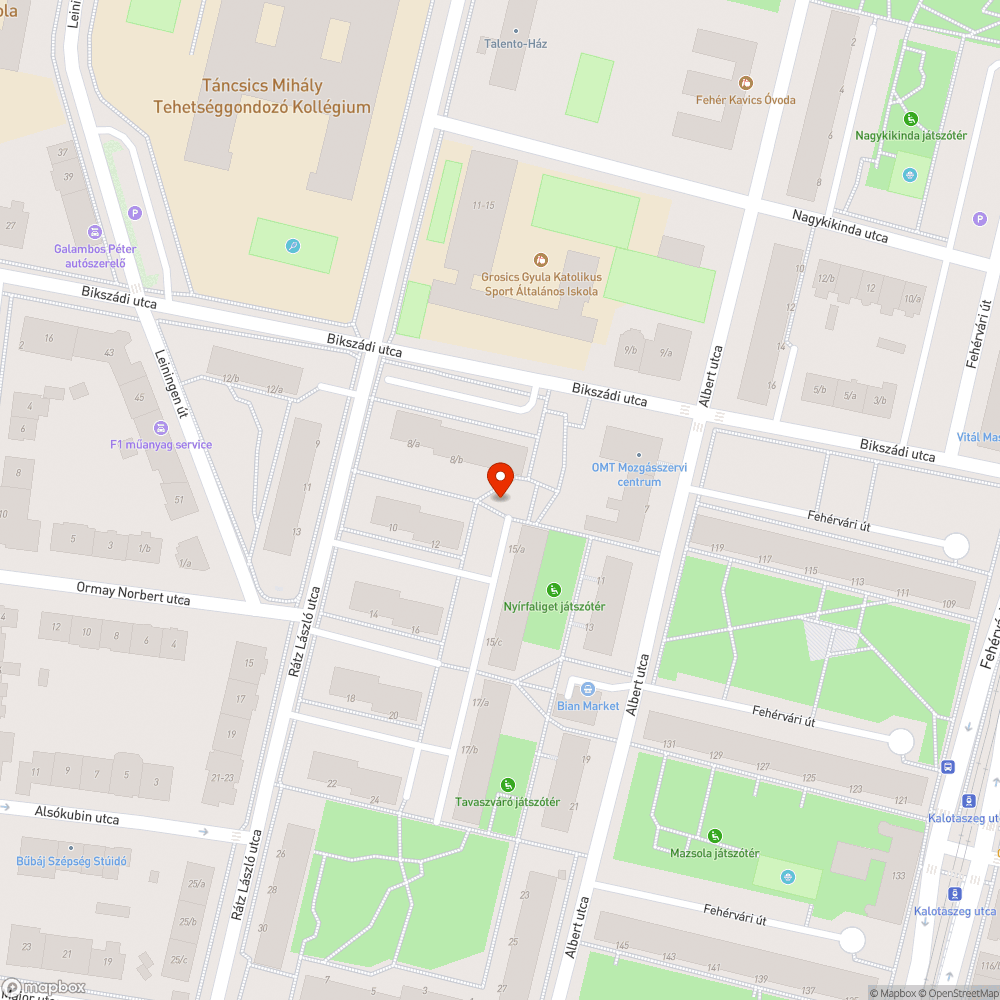 Kidőlt szemetes kuka bejelentés helye