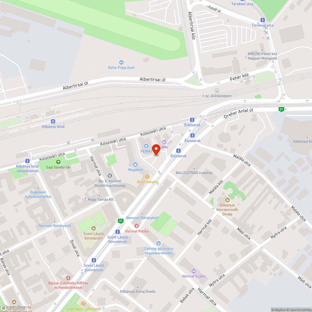 Hiányzó pollerek bejelentés helye