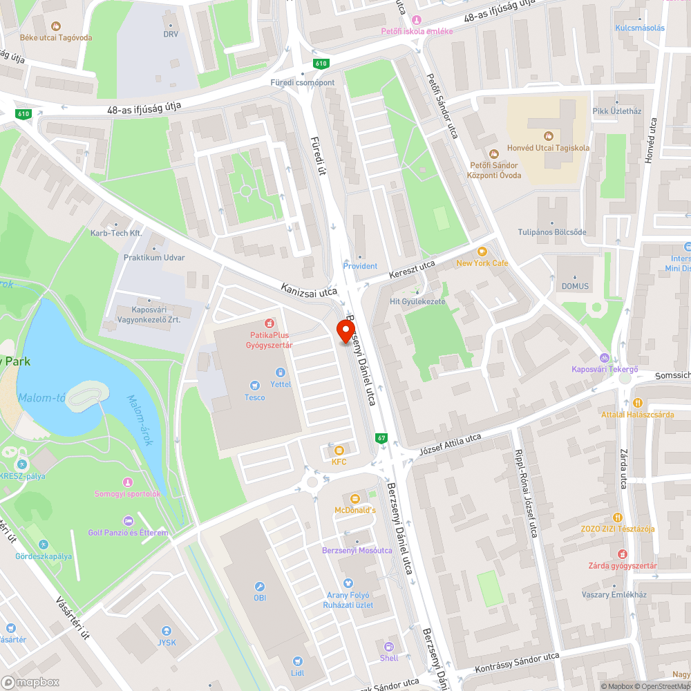 Nem működő közvilágítás bejelentés helye