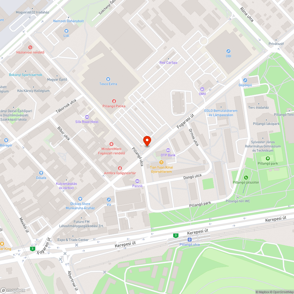 Kidőlt parkolásgátló bejelentés helye