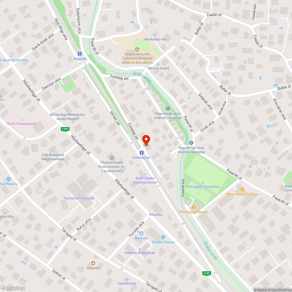 Koszos utasváró bejelentés helye