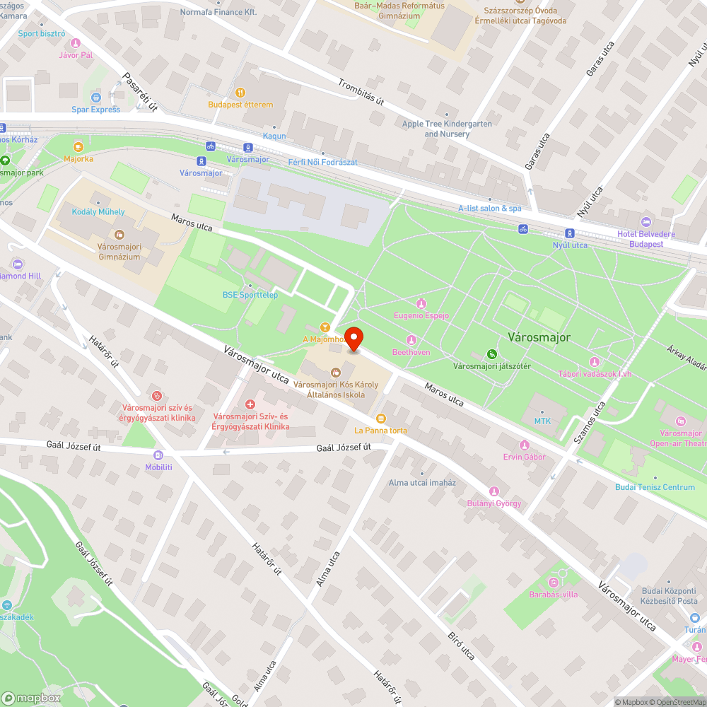 Alacsonyan belógó ágak bejelentés helye