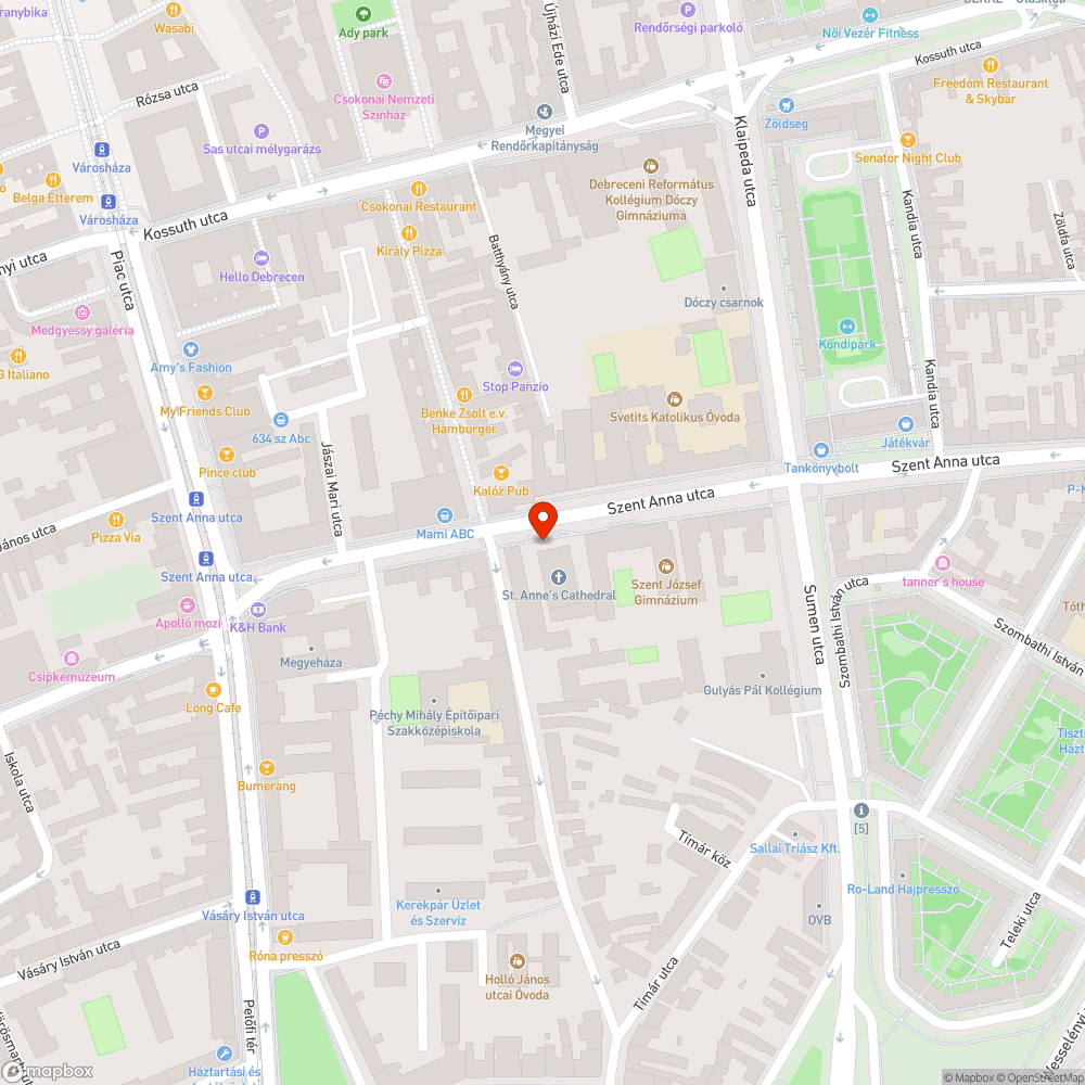 Szent Anna székesegyház díszkivilágítás hiányos bejelentés helye