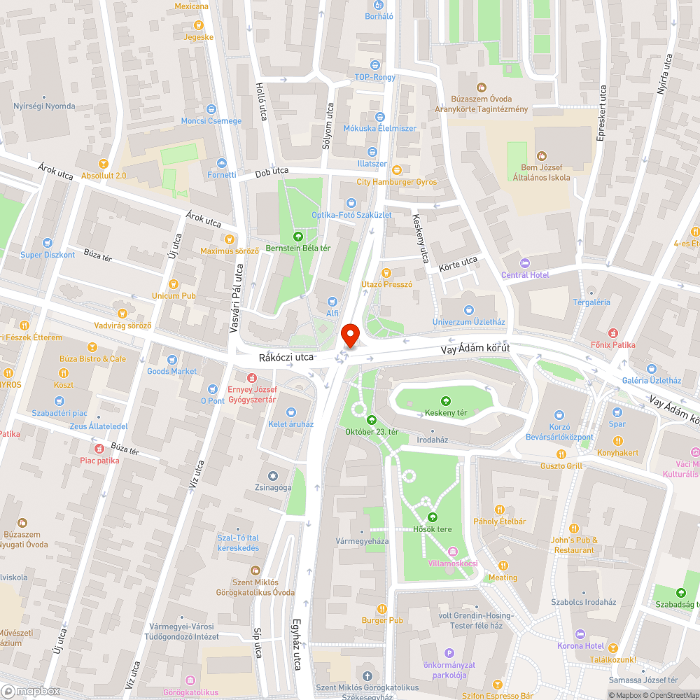 Kátyú - Kelet áruház bejelentés helye