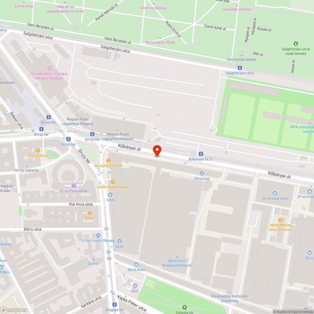 Egy kidöntött terelő korlát bejelentés helye