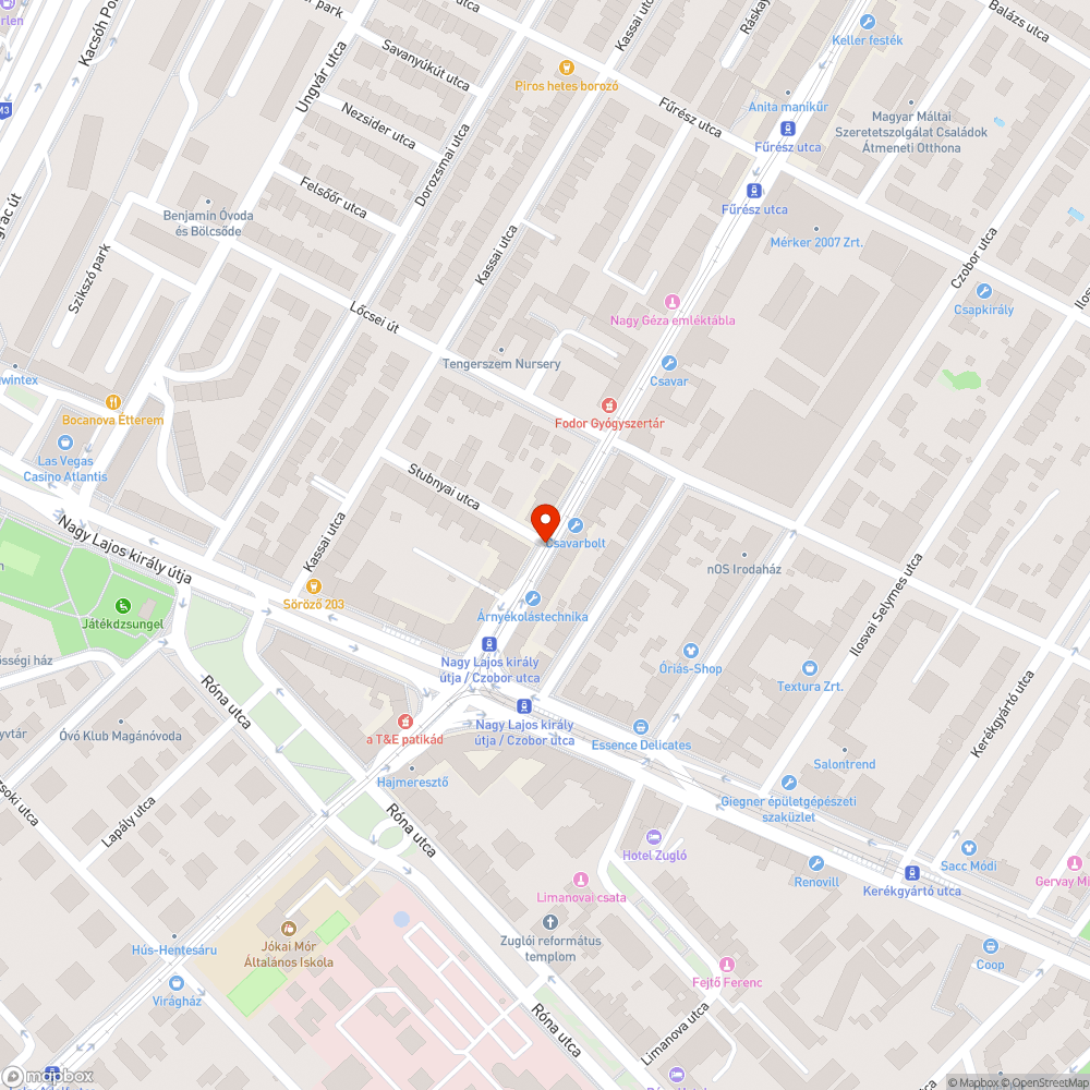 Kátyú bejelentés helye