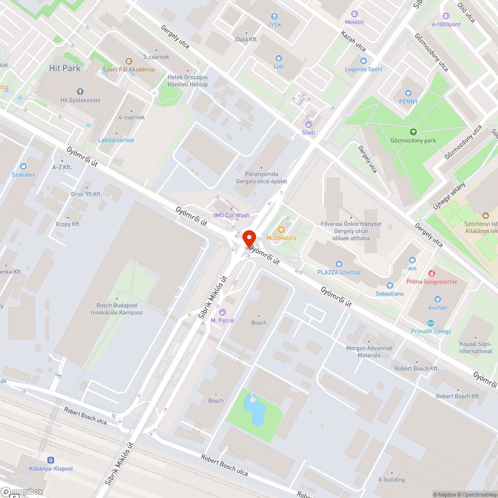 Fedlap kiáll - Gyömrői u. bejelentés helye