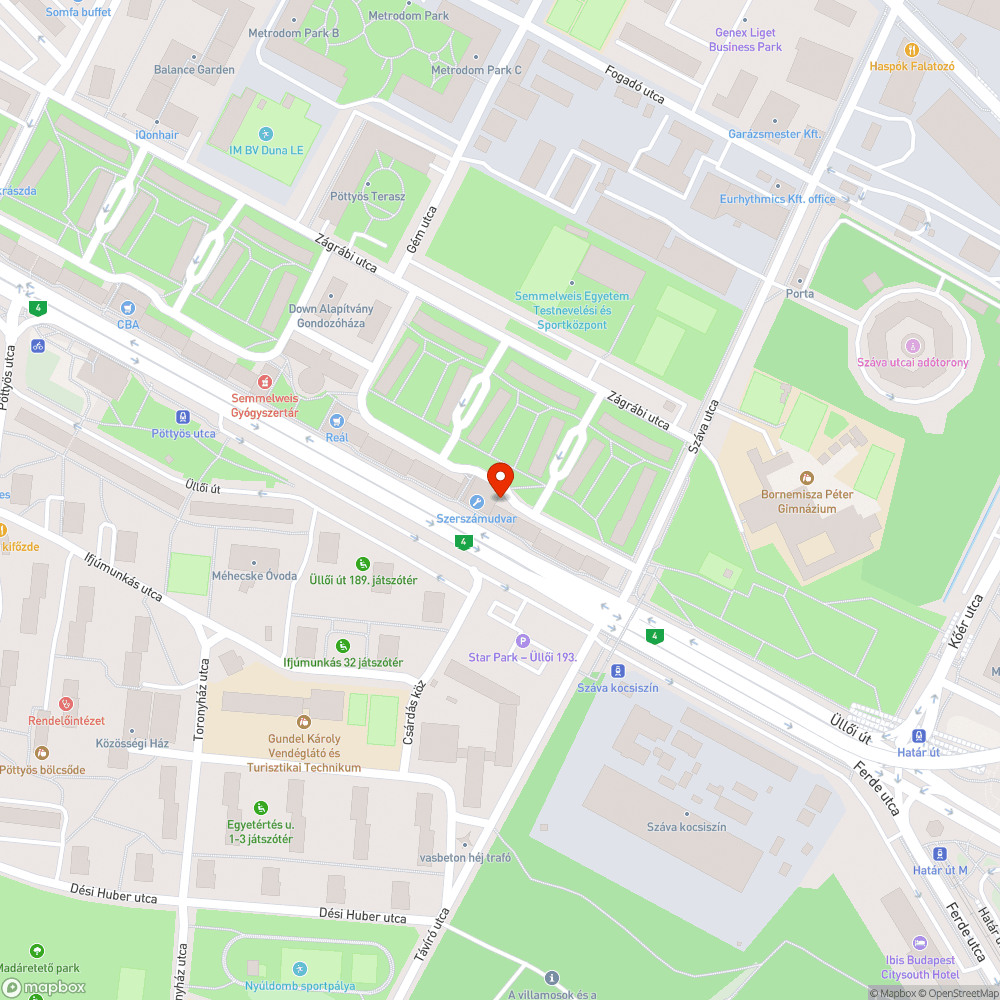 Nyitott közmű bejelentés helye