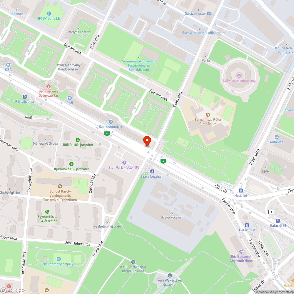 Hibás fedlap - Üllői u. bejelentés helye