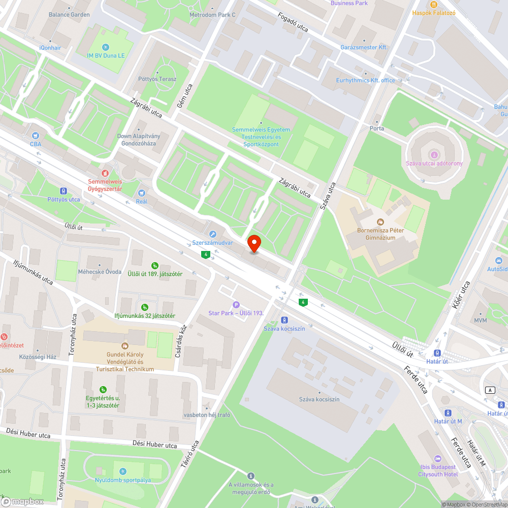 Tönkrement járda bejelentés helye