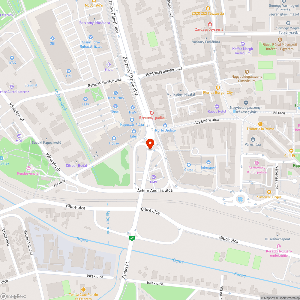 A Berzsenyi utcai felüljáró állapota bejelentés helye