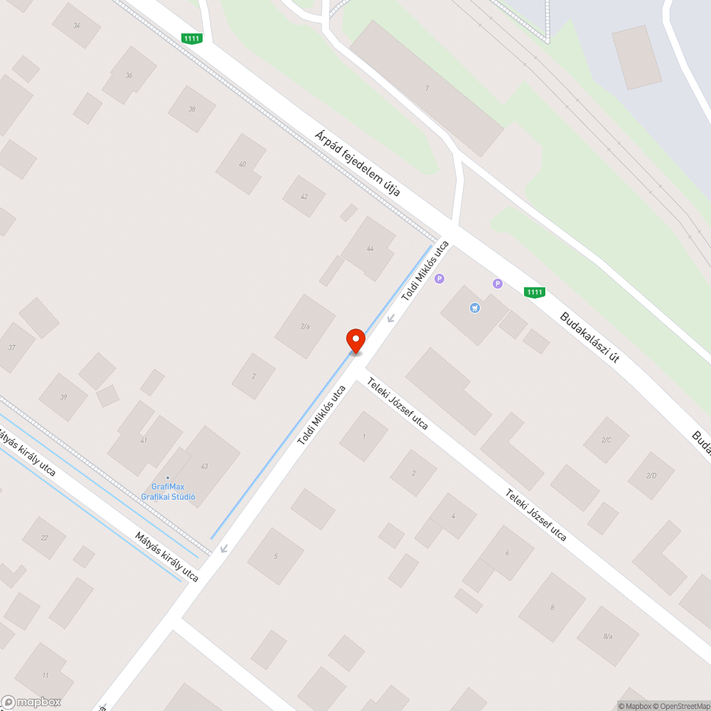 Megsüllyedt csatornafedél - Toldi Miklós utca bejelentés helye