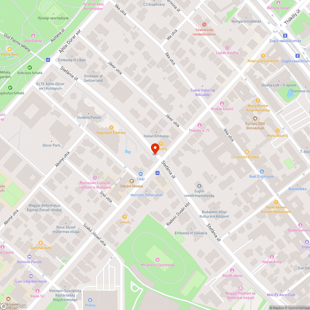 Sérült fülke bejelentés helye