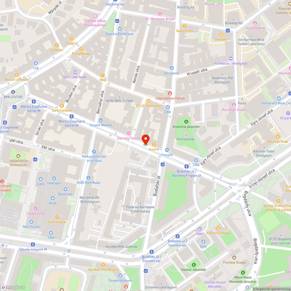 Csikorgó villamossín bejelentés helye