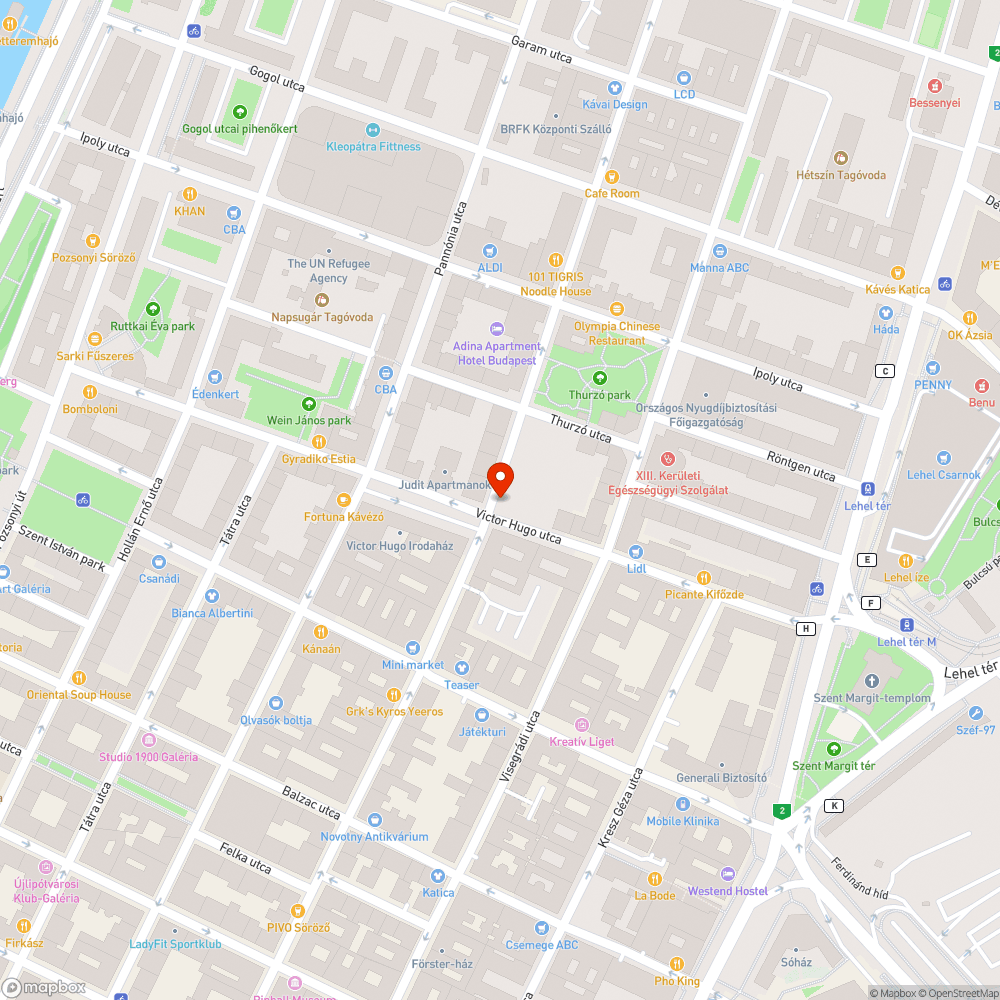 Részben elfoglalt járda bejelentés helye