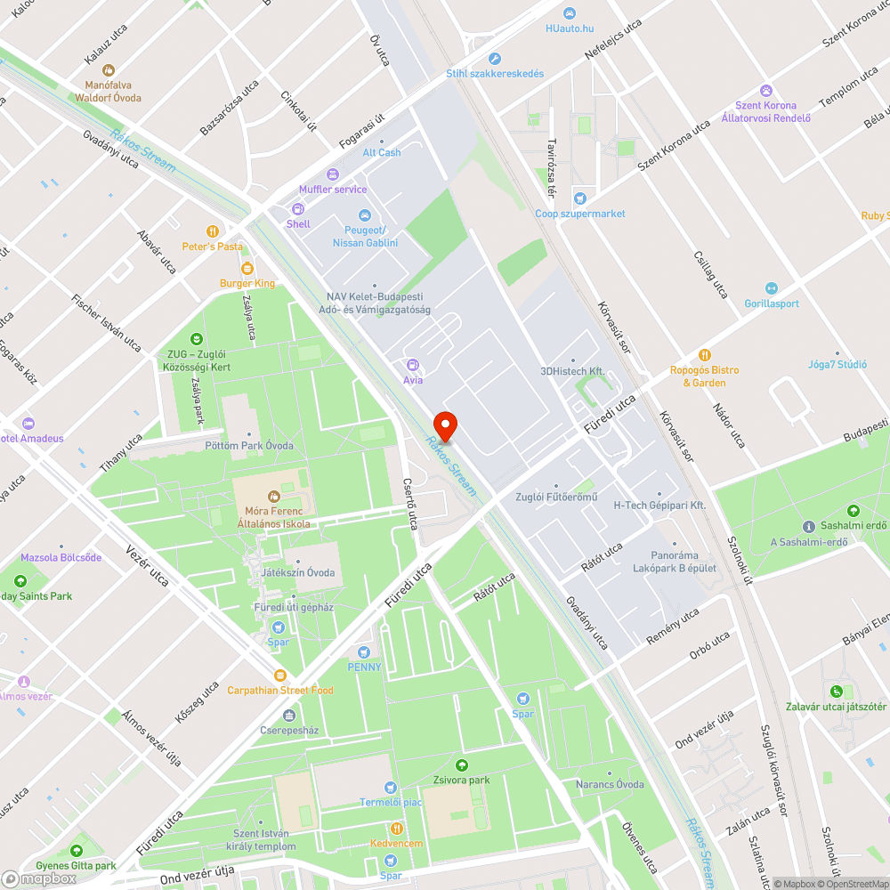 Szemétgyűjtő a Rákospatakban bejelentés helye