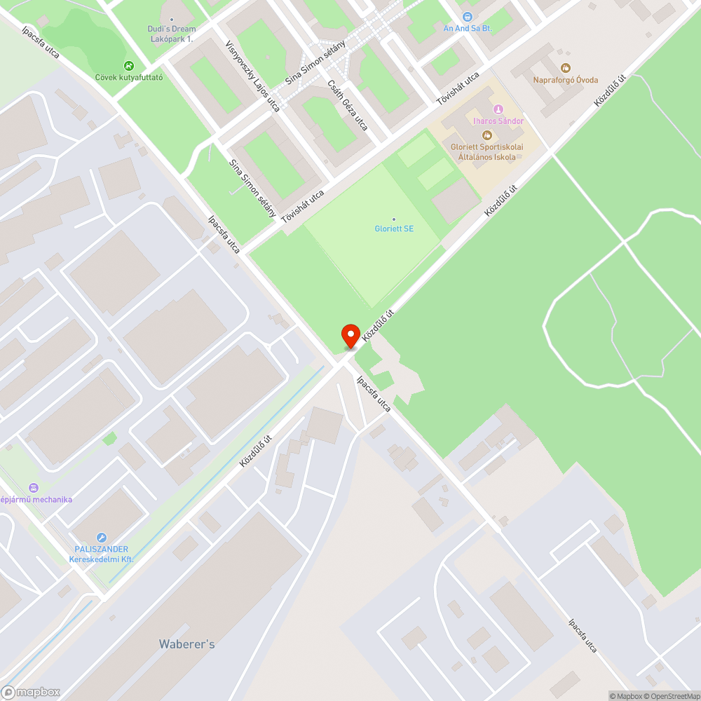 Ipacsfa utca - Ködűlő utca kereszteződése bejelentés helye