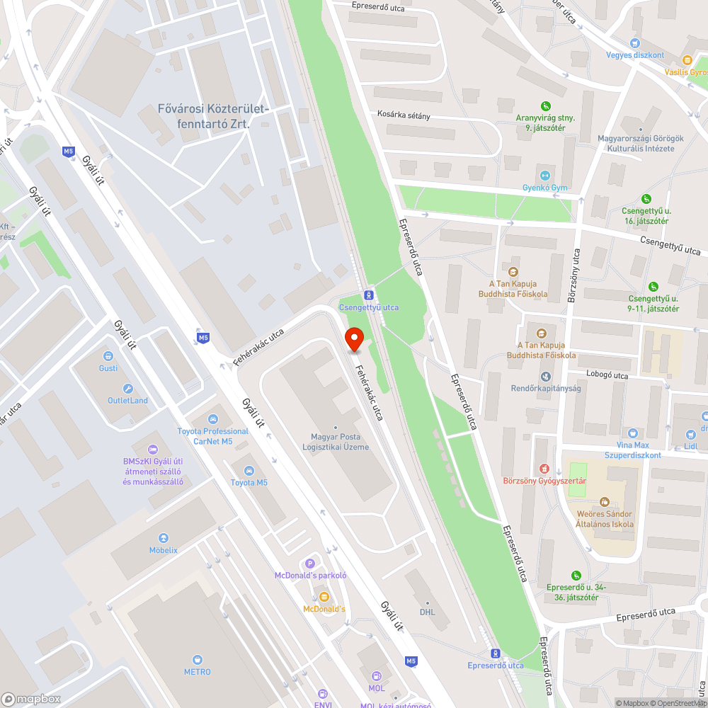 Szemetes környezet bejelentés helye