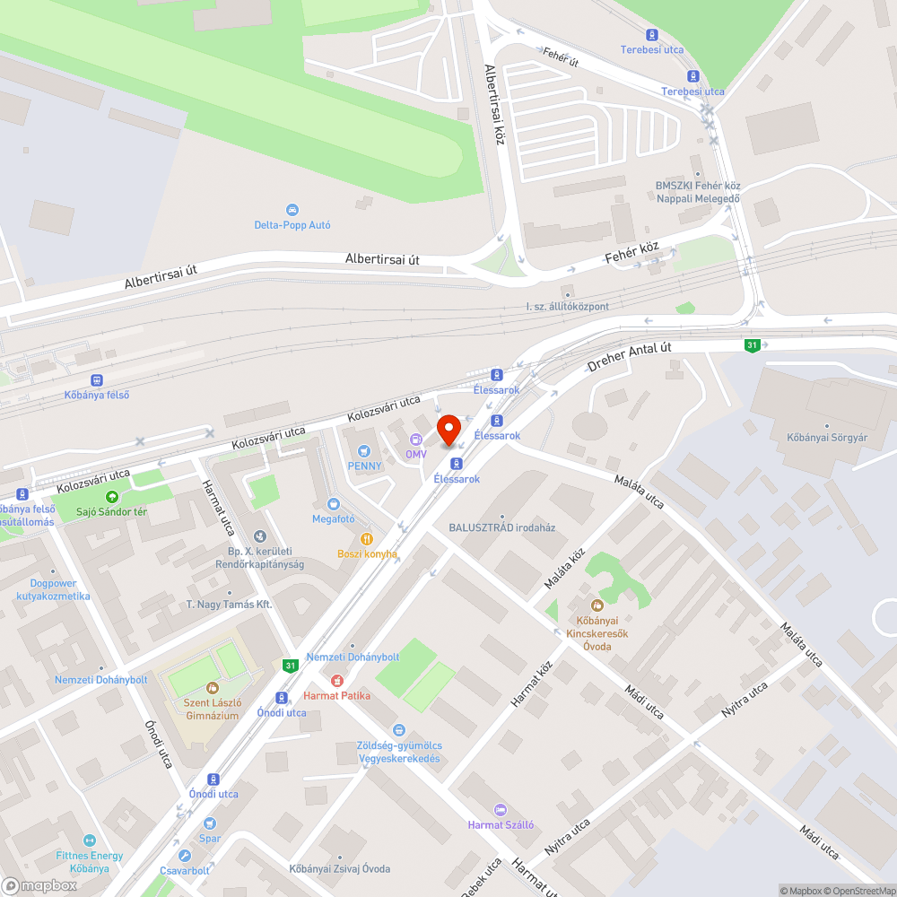 Élessarok villamosmegálló köztisztasága bejelentés helye