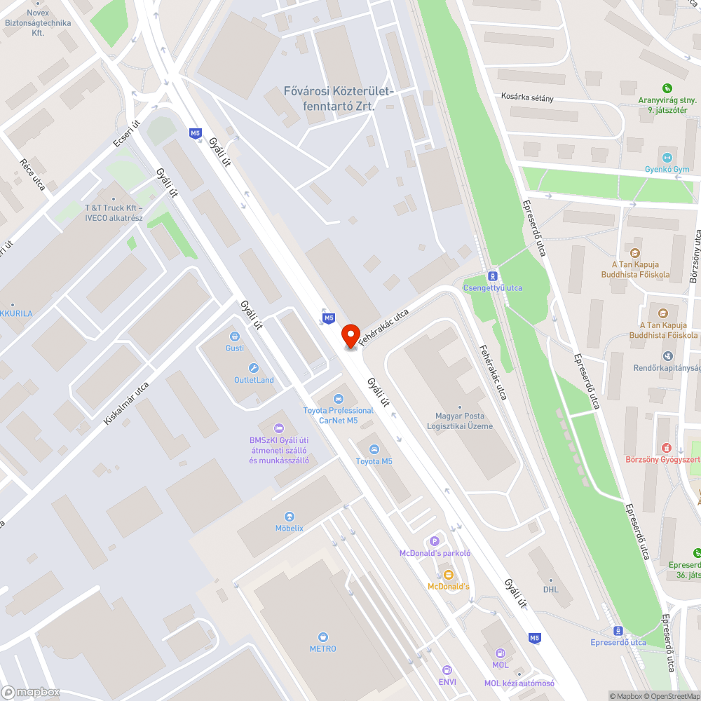 Szemetes gyalogátkelő sziget bejelentés helye