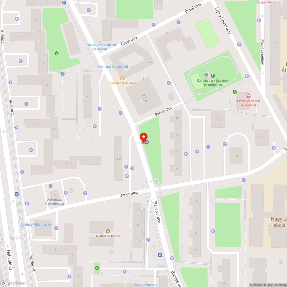 Elhagyott roller bejelentés helye