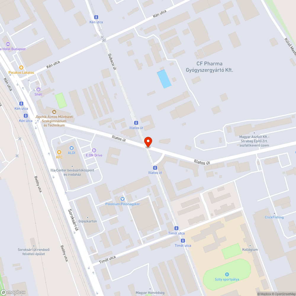 Illatos Gubacsi sarok zöldfelület esetleg? bejelentés helye