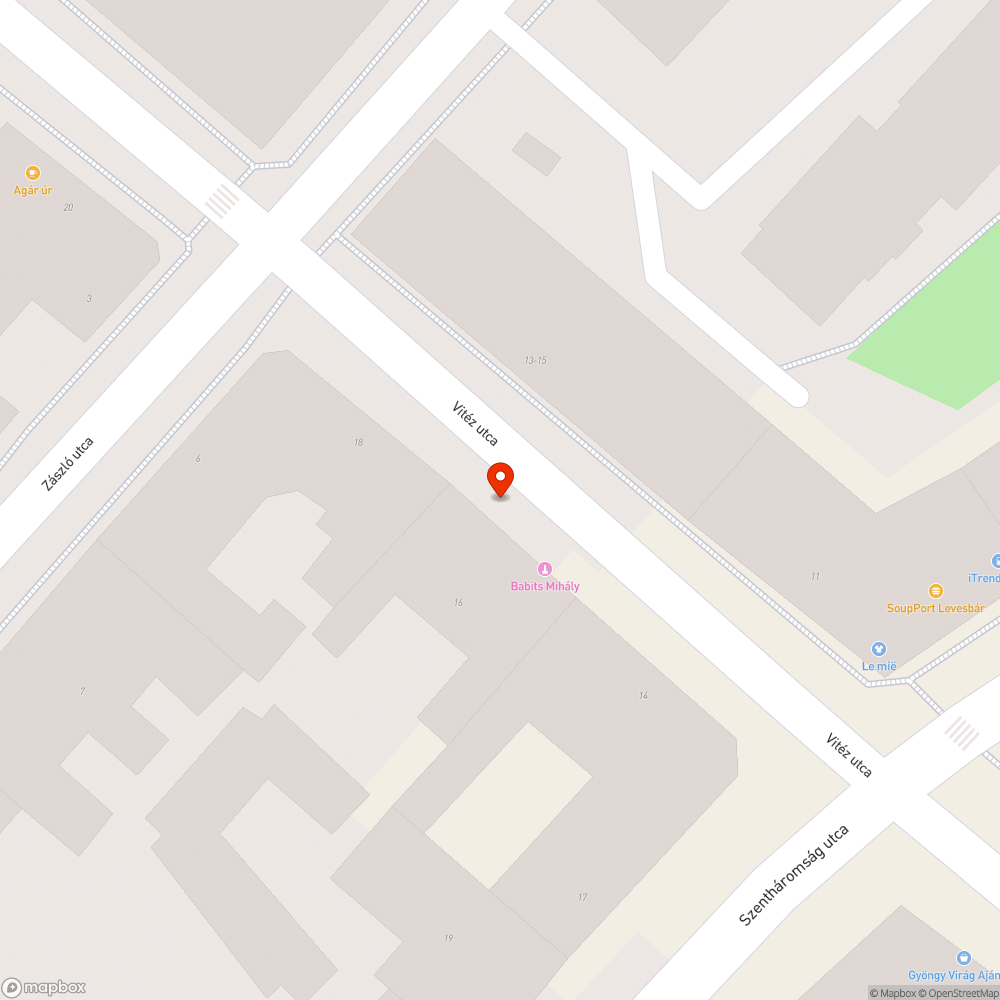 Üres táblaoszlop bejelentés helye