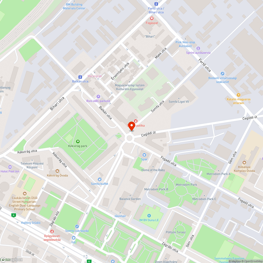 Elszáradt fenyőfa a járda mellett bejelentés helye