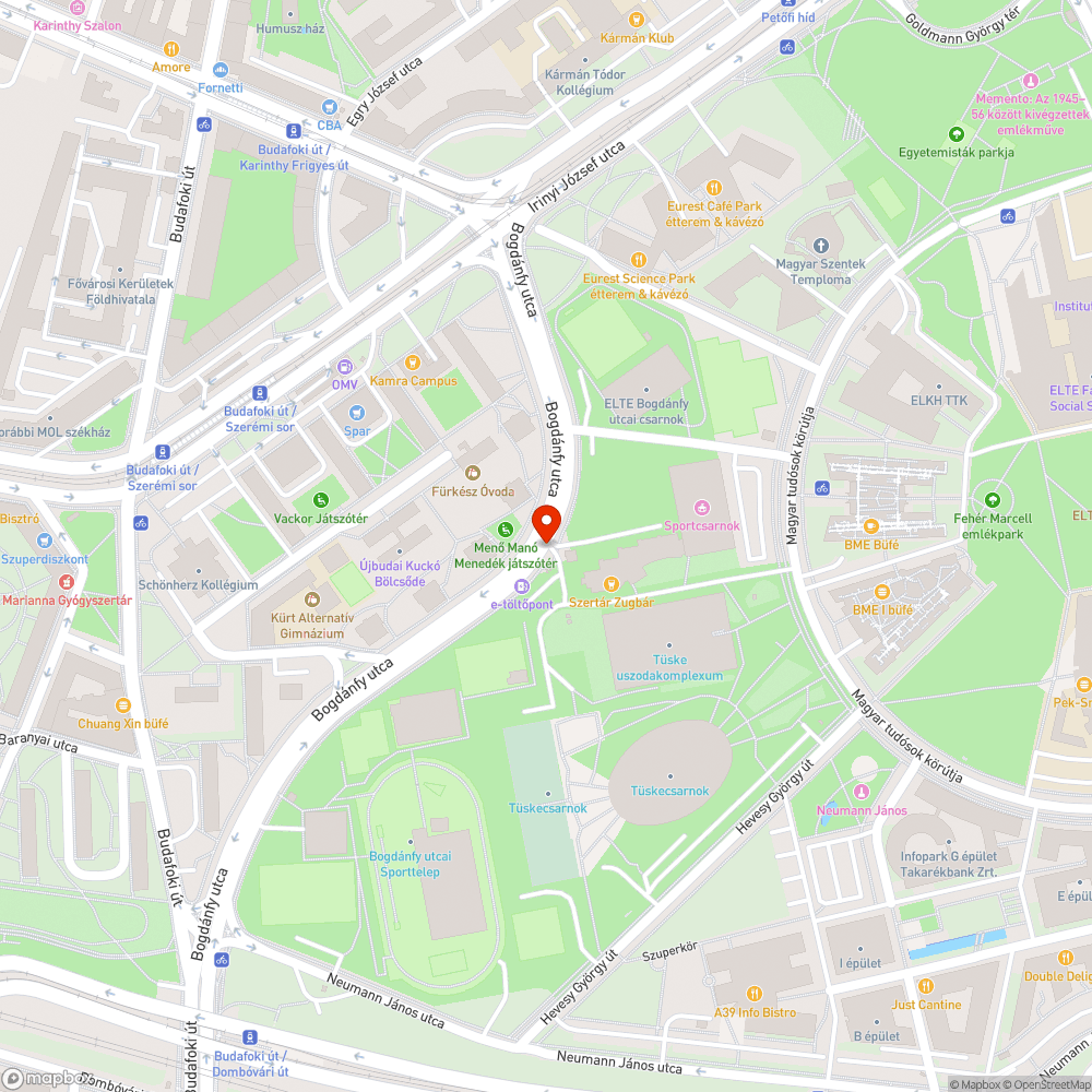 Sérült kerékpártámasz bejelentés helye