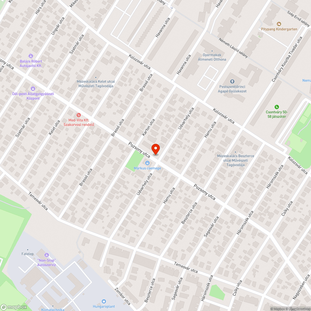 Eldugult csatornarács bejelentés helye