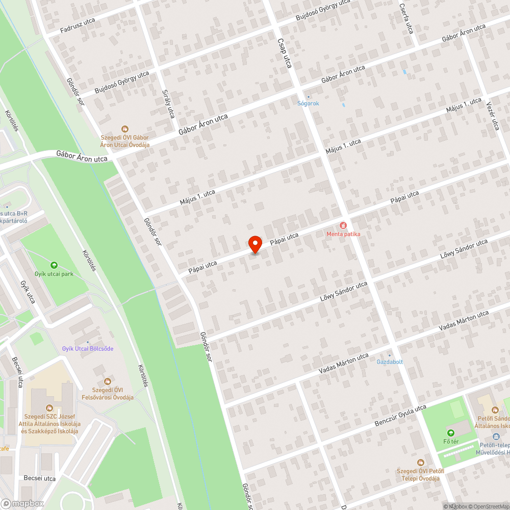 Leégett ház - járdán életveszélyes a közlekedés bejelentés helye