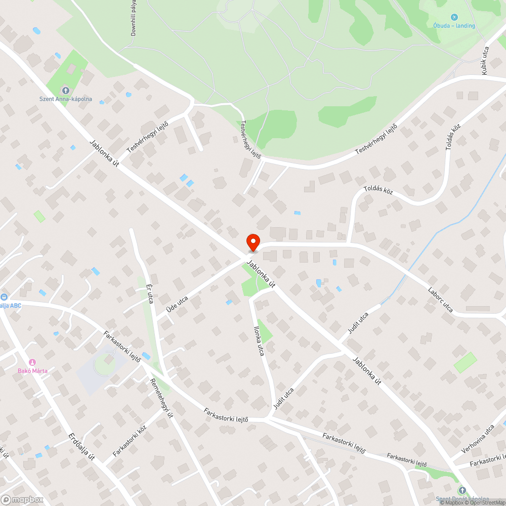 Fedlap csattog - Jablonka u. bejelentés helye