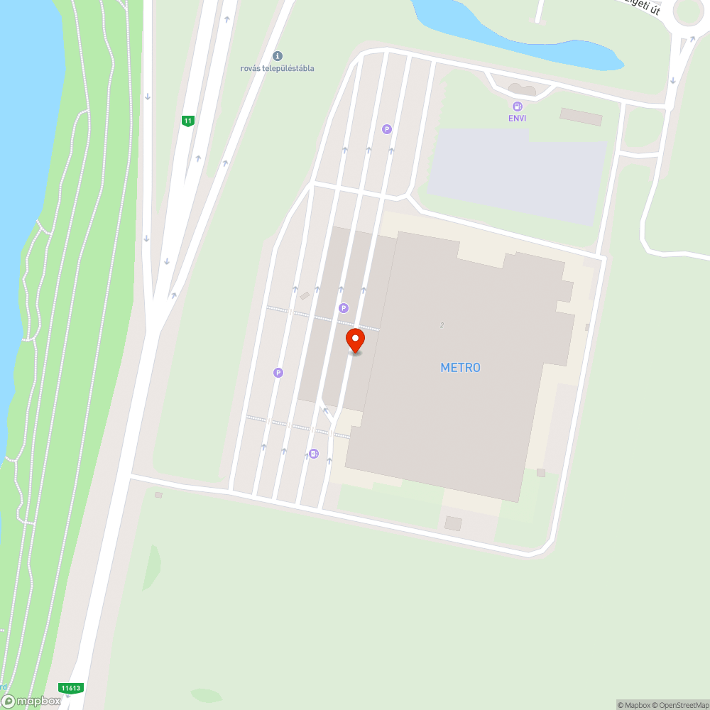 Kiégett neon bejelentés helye