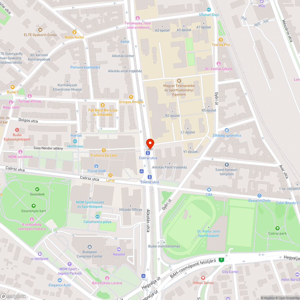 Megsüllyedt aknafedél - Alkotás utca bejelentés helye