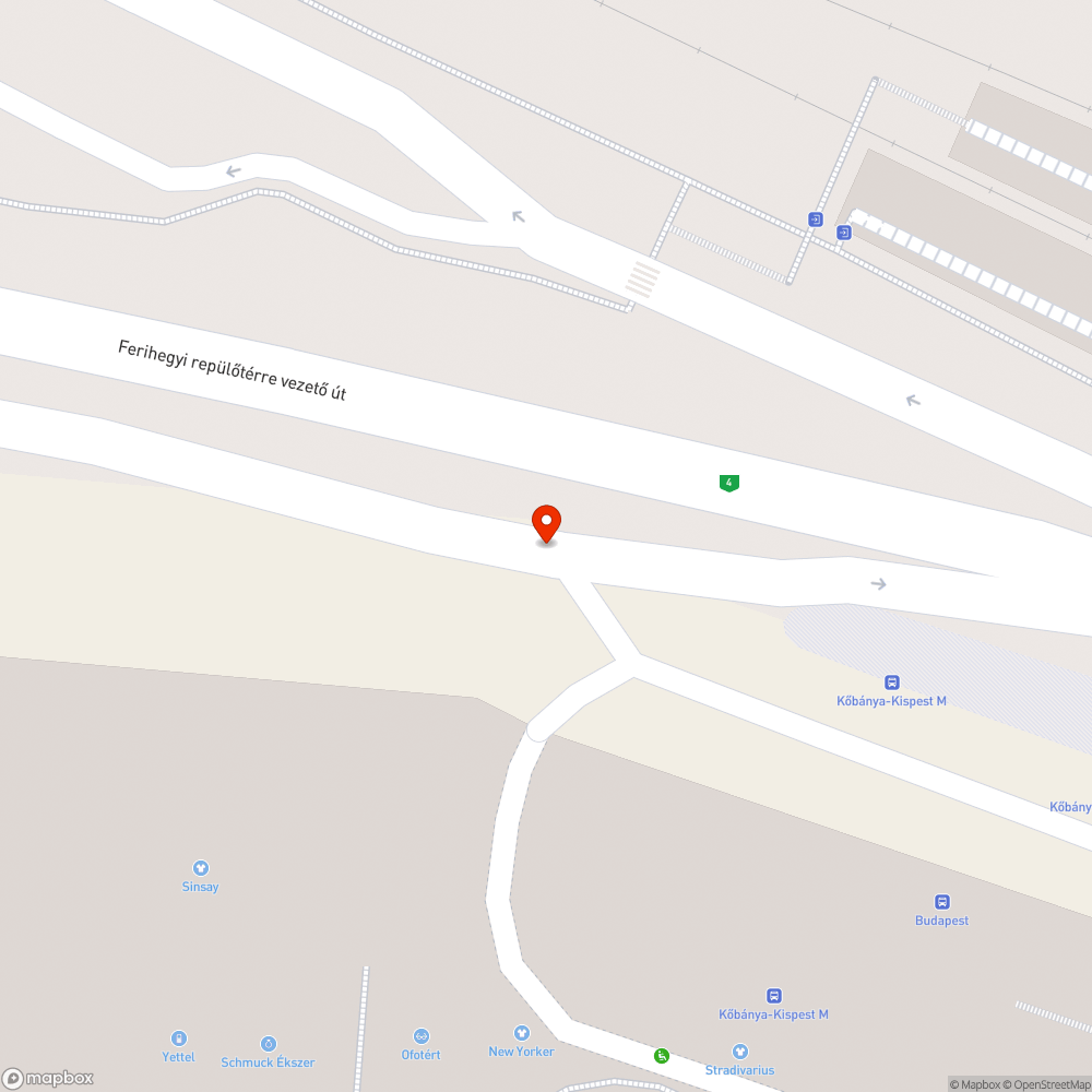 Út síkjából kiálló elzáró - KÖKI bejelentés helye