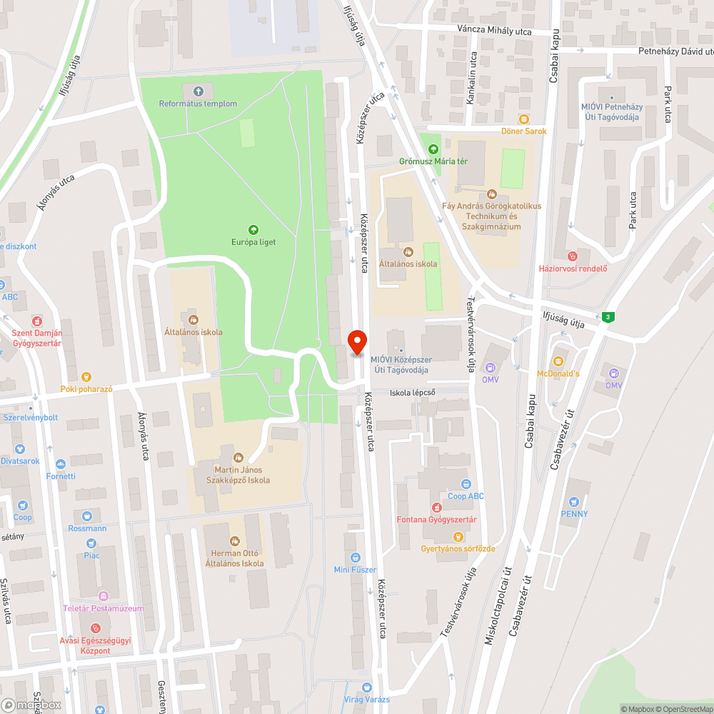 Elhagyatott jármű bejelentés helye