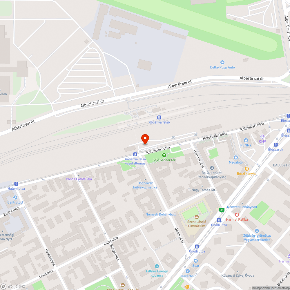 Megrongált utcai szemetes a villamosmegállóban bejelentés helye