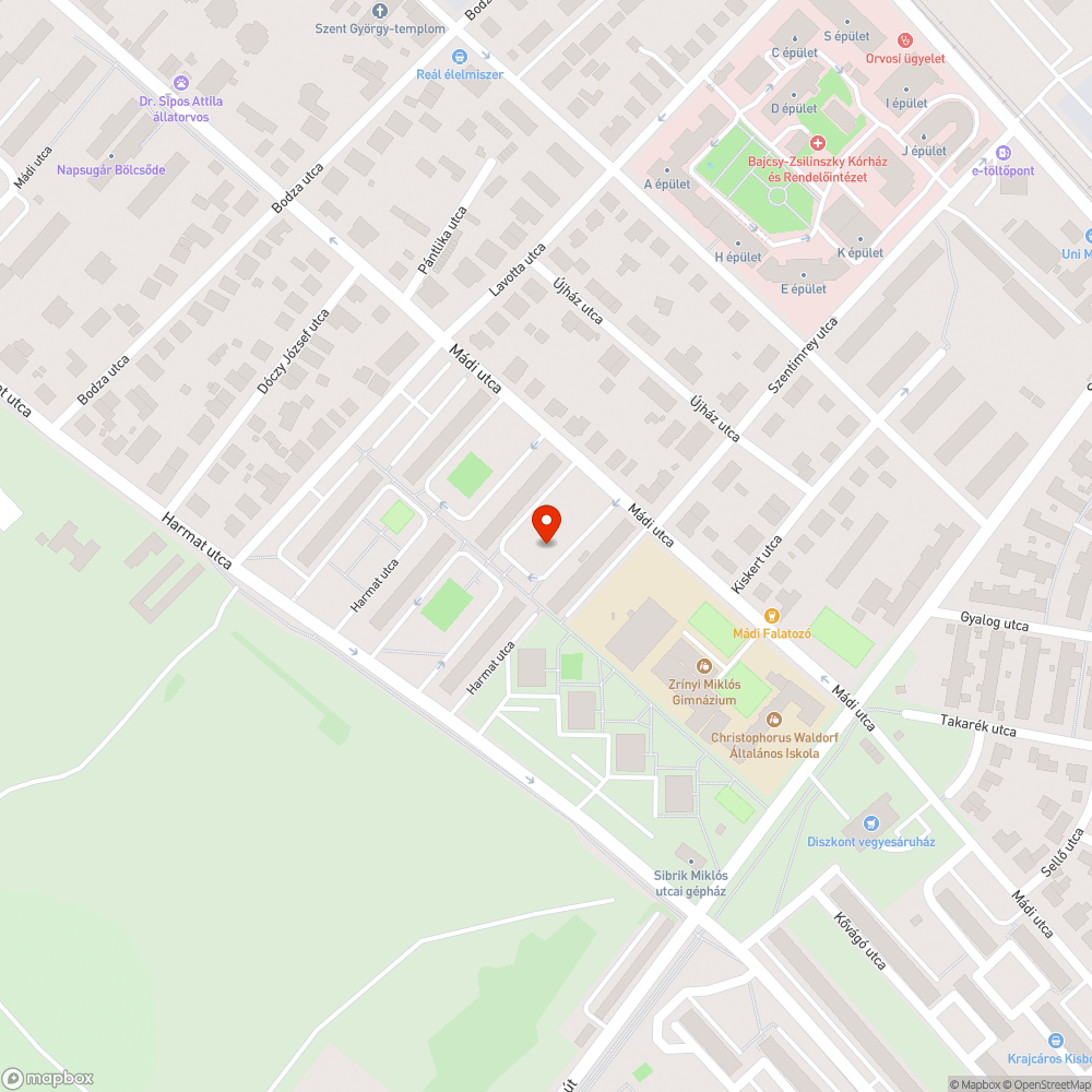 Megrongálódott szemetes bejelentés helye