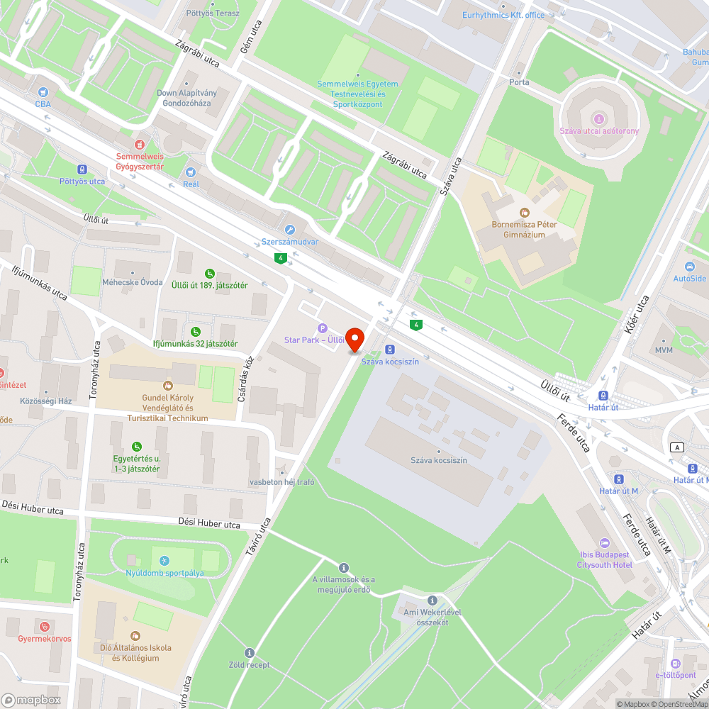 Kiégett lámpa bejelentés helye