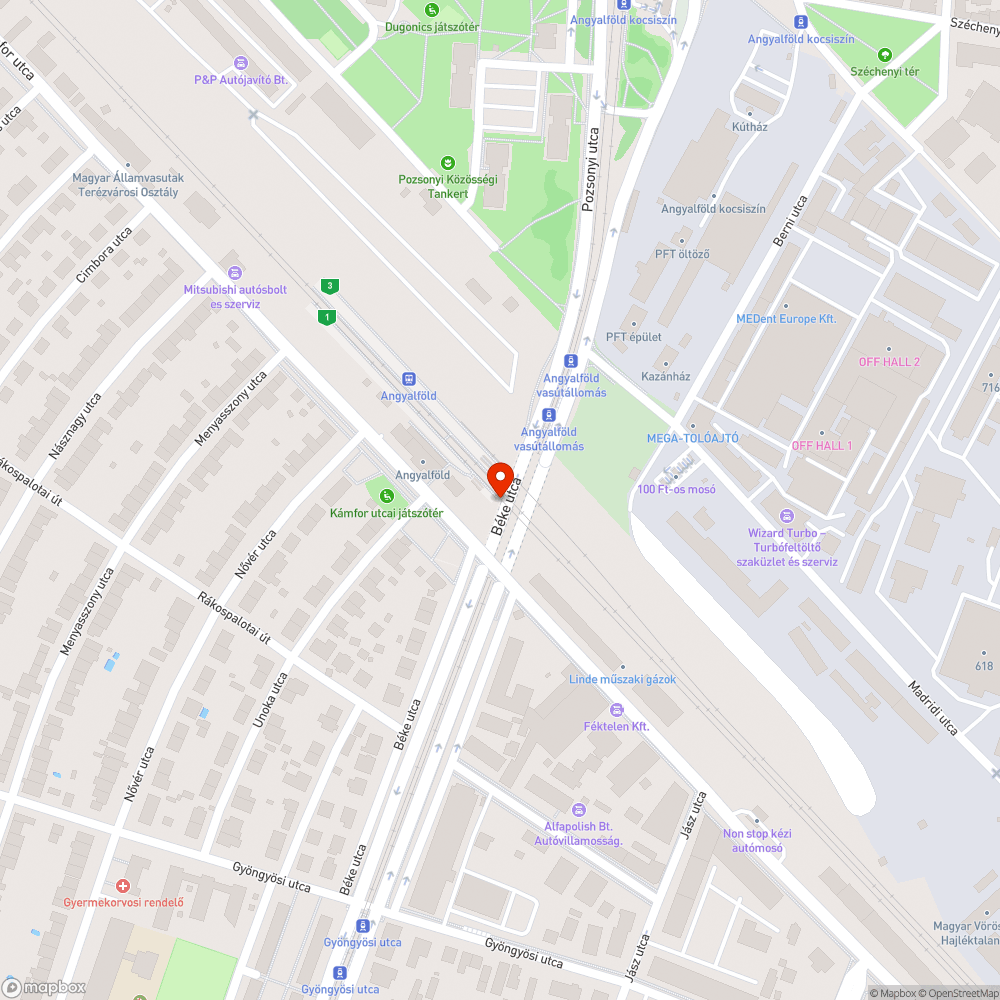 Veszélyes felüljáró bejelentés helye