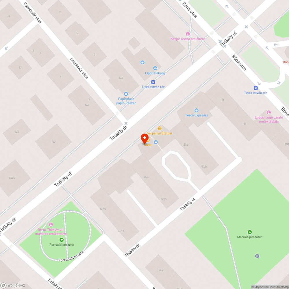 Szemetes zöldfelület bejelentés helye