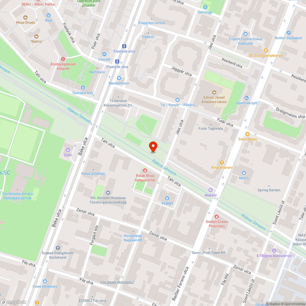 Rákos-patak, köztisztasági probléma bejelentés helye