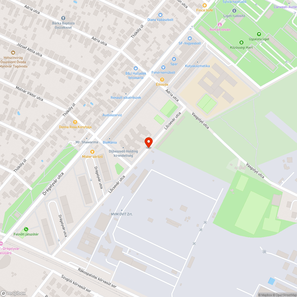 Elhagyott gépjármű bejelentés helye