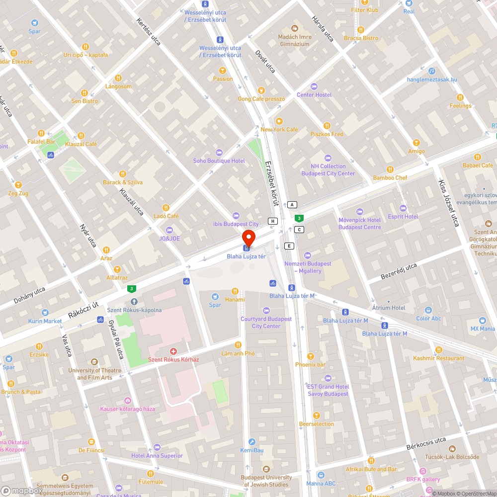 Blaha Lujza tér buszforduló köztisztaság bejelentés helye