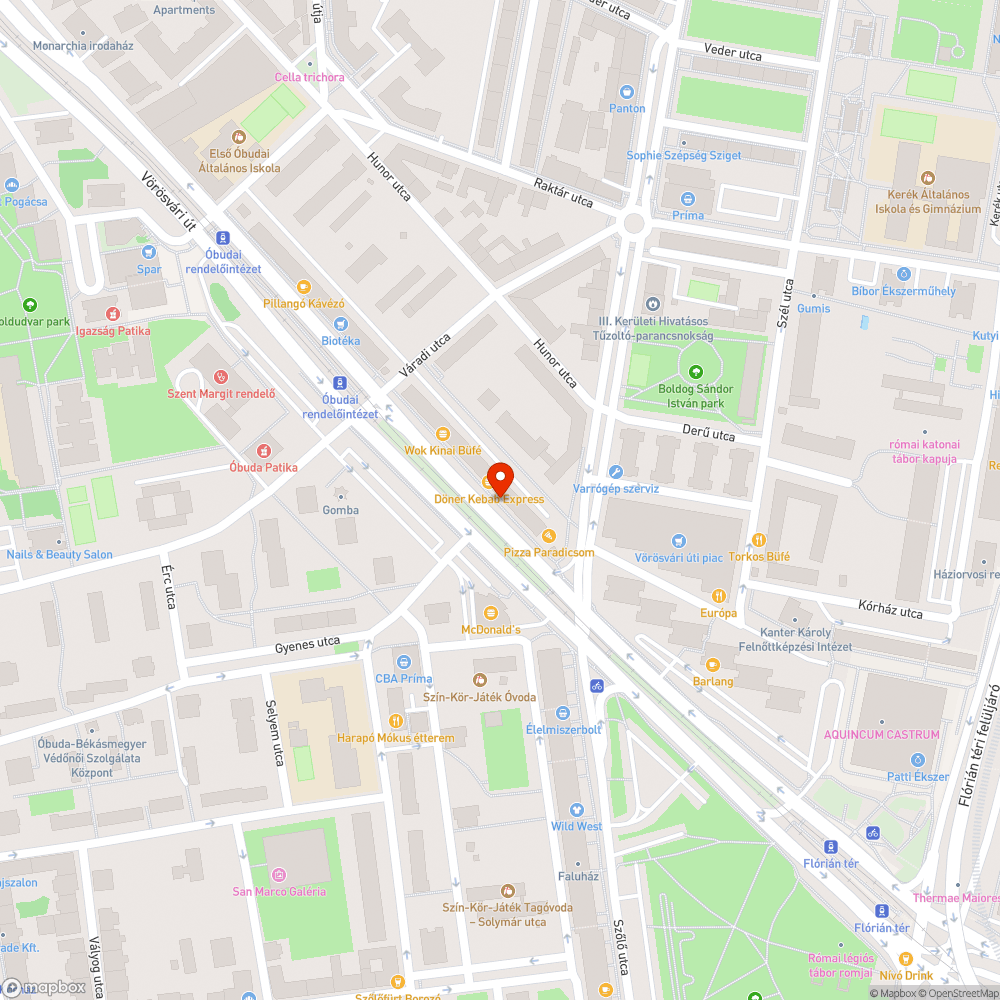 Budapest Vihar utcai buszmegálló bejelentés helye