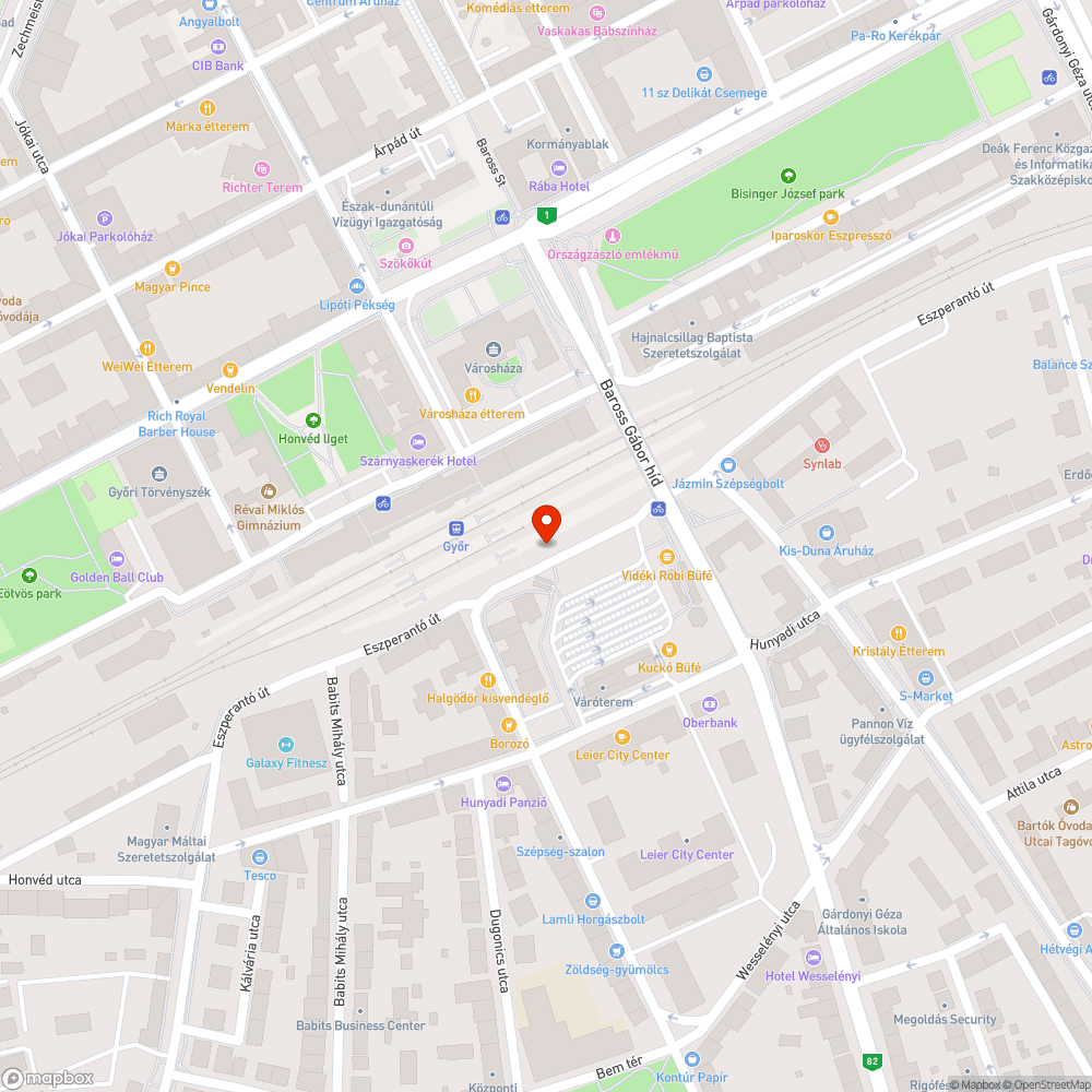 Koszos buszmegálló bejelentés helye